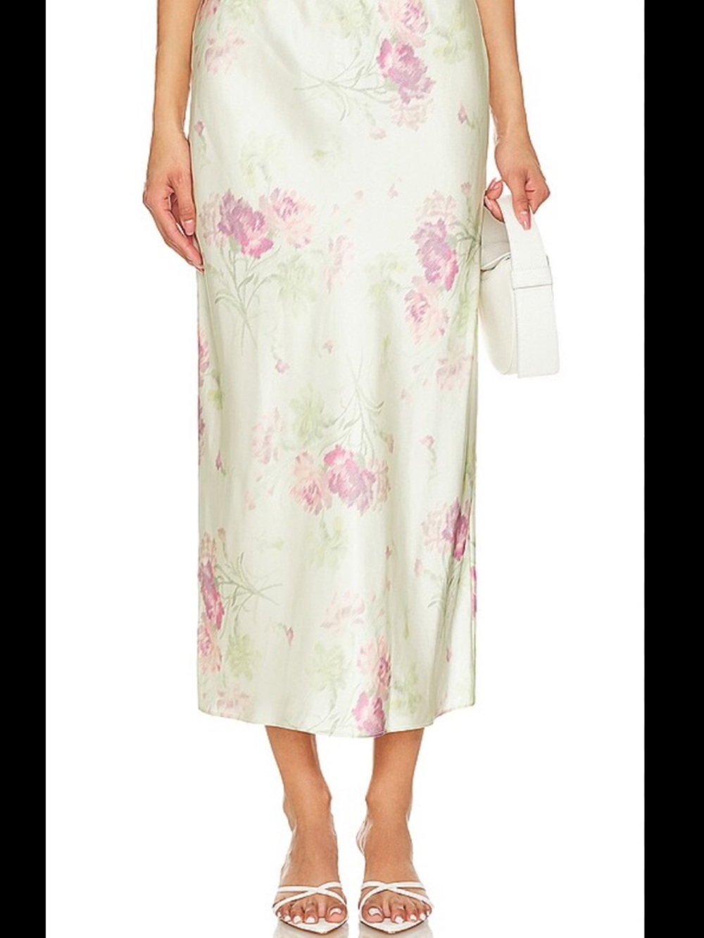 Loveshackfancy Castle Satin Midi Skirt